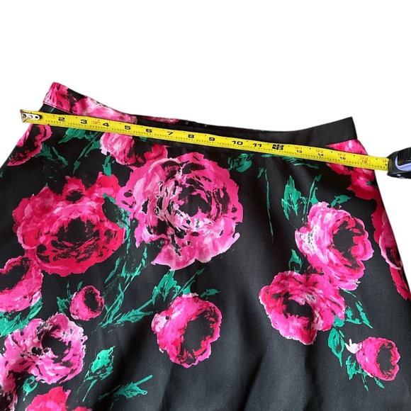 B. Darlin Floral Full Maxi Skirt Women’s Black and Pink Sz 11/12 - Picture 8 of 9
